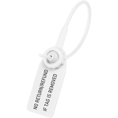 100 Stück Kunststoff-Sicherheitssiegel, Einweg-Etiketten, zum Aufhängen, Etiketten, für Kleidung, Schuhe, Taschen, Boutiquen 100 Stück Kunststoff-Sicherheitssiegel, Einweg-Etiketten, zum Aufhängen, Etiketten, für Kleidung, Schuhe, Taschen, Boutiquen von POBSUIER