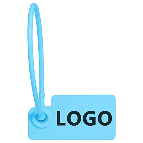 Pobsuier® 100 Personalisierte Warenanhänger aus Kunststoff Personalisiert Kunststoffanhänger mit Logo oder Text für Kleidung Schuhe 160mm von POBSUIER