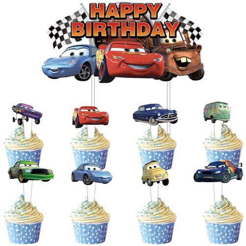 POCHY Cartoon Cake Topper, 49 Stück Cupcake Topper Geburtstagsdeko Lightning Cars, Tortenaufleger Geburtstag für Muffin Deko, Kinder Party Geburtstag POCHY Cartoon Cake Topper, 49 Stück Cupcake Topper Geburtstagsdeko Lightning Cars, Tortenaufleger Geburtstag für Muffin Deko, Kinder Party Geburtstag von POCHY