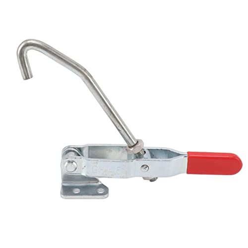 J-Haken Spanner Zwinge - 170kg Haltekraft, verzinktes widerstandsfähiges Kaltstahl, ergonomischer rutschfester Griff, ideal für Holzbearbeitung & Mechanik, roter Griff von PODSJD