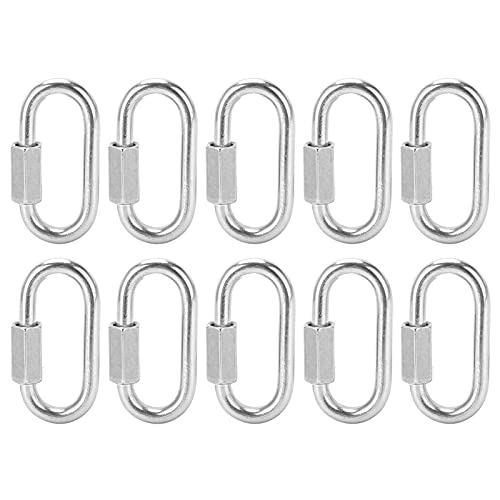 Kettenverbinder Metall, Fahrradkette 7-12 Gang, Kugelkette Clip, rostfrei 304 Edelstahl, Schraubverschluss, Tragkraft 150 kg, Camping & Klettern, kompakt leicht von PODSJD