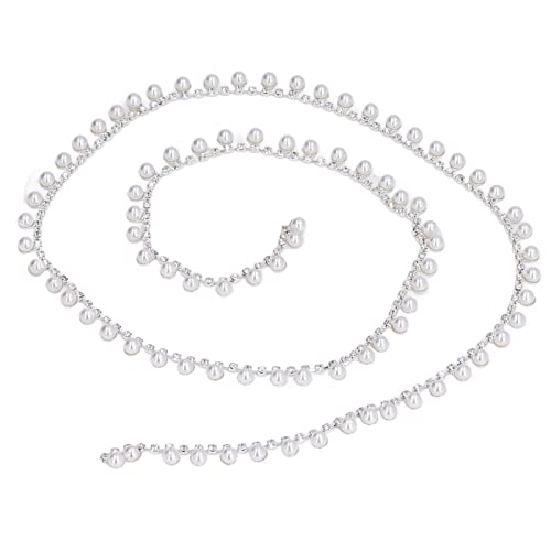 Perle -Strasskette - Handgearbeitetes Glas und Harz, helle glänzende Farben, leicht geschnitten für DIY -Brautgurte Haarbänder Kostüme, langlebige Legierung, 10 Meter Perle -Strasskette - Handgearbeitetes Glas und Harz, helle glänzende Farben, leicht geschnitten für DIY -Brautgurte Haarbänder Kostüme, langlebige Legierung, 10 Meter von PODSJD