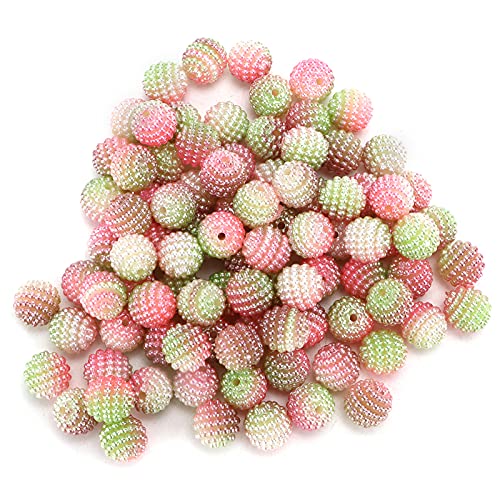 Perlenperlen - 200 Stücke Bayberry -Form, langlebiger Plastikharz, niedliches Bubble -Frucht -Design, DIY -Schmuckherstellung und Handwerk, Multicolor (type 3) von PODSJD
