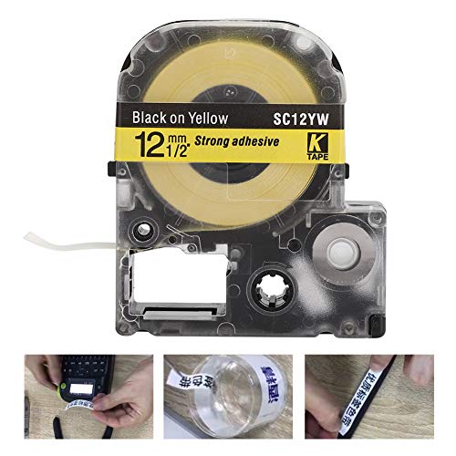 POENVFPO Band mit Einem Premium-Etikett von 12 MM Antialkoholwasserbeständigkeit für die King Jim SR230Ch-Einstellung für die LW-Serie, die für SR550C / SR3900C Bis 8 M Länge Anwendbar Ist (12 mm POENVFPO Band mit Einem Premium-Etikett von 12 MM Antialkoholwasserbeständigkeit für die King Jim SR230Ch-Einstellung für die LW-Serie, die für SR550C / SR3900C Bis 8 M Länge Anwendbar Ist (12 mm von POENVFPO
