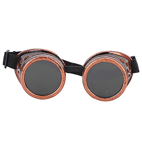 POENVFPO Steampunk -Brille, Doppelschicht Sonnenbrille Vintage Steampunk Goggles für Party -Requisitendekoration (Rotbronze) von POENVFPO