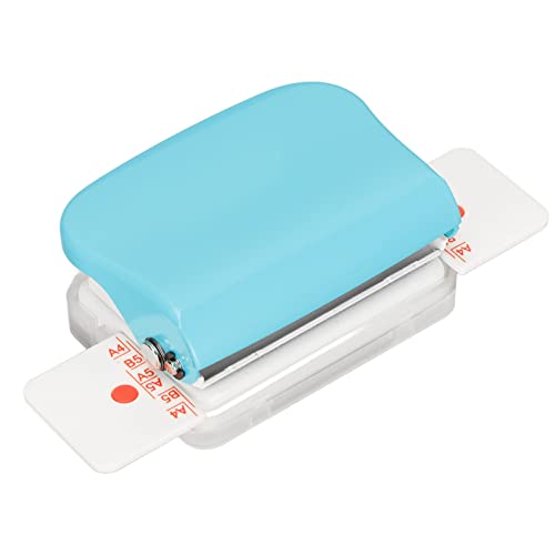 Tragbare Handbindungsmaschine 6 Löcher Cinch Book -Bindungsmaschine, Praktisches Werkzeug für den Heimgebrauch, Legierungsstahl, ABS (hellblau) von POENVFPO