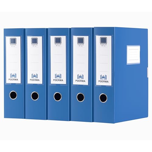 POERMA 5 Stück Archivboxen A4,Aktenordner A4 75 mm Tief,Marineblau Dokumentenbox a4 Faltbare Dokumentenaufbewahrungsbox für Büro, Zuhause und Schule POERMA 5 Stück Archivboxen A4,Aktenordner A4 75 mm Tief,Marineblau Dokumentenbox a4 Faltbare Dokumentenaufbewahrungsbox für Büro, Zuhause und Schule von POERMA