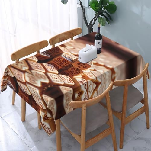 POEZJZW Mahjong Tischdecke, gemustert, rechteckig, für Zuhause, Küche, Esszimmer, Partys, Terrassen, 137,2 x 183,9 cm POEZJZW Mahjong Tischdecke, gemustert, rechteckig, für Zuhause, Küche, Esszimmer, Partys, Terrassen, 137,2 x 183,9 cm von POEZJZW