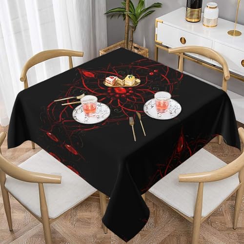POEZJZW Quadratische Tischdecke, Motiv: Rubinspinne, bedruckt, für Esstische im Innen- und Außenbereich, Esstische, Partys, Terrassen, 137 x 137 cm POEZJZW Quadratische Tischdecke, Motiv: Rubinspinne, bedruckt, für Esstische im Innen- und Außenbereich, Esstische, Partys, Terrassen, 137 x 137 cm von POEZJZW