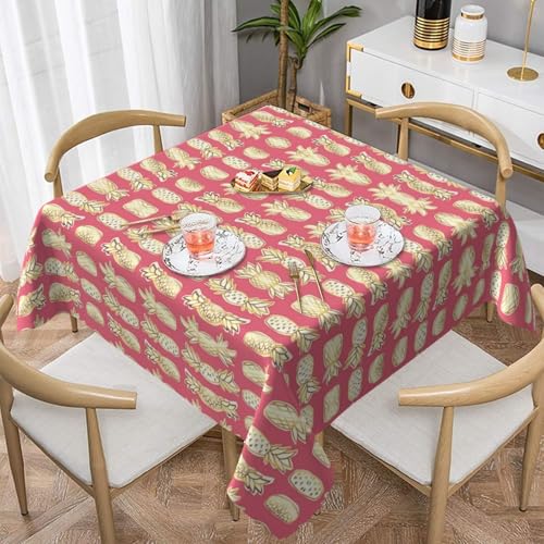 POEZJZW Quadratische Tischdecke mit Ananas-Motiv, für Esstische im Innen- und Außenbereich, Esstische, Partys, Terrassen, 137 x 137 cm POEZJZW Quadratische Tischdecke mit Ananas-Motiv, für Esstische im Innen- und Außenbereich, Esstische, Partys, Terrassen, 137 x 137 cm von POEZJZW