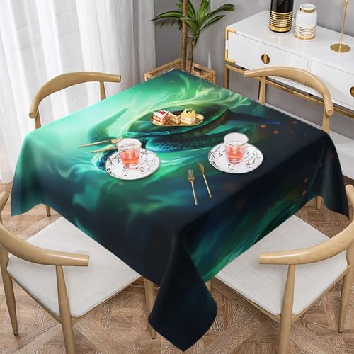 POEZJZW Quadratische Tischdecke mit Meeresschildkrötenmotiv, bedruckt, für Esstische im Innen- und Außenbereich, Esstische, Partys, Terrassen, 137 x 137 cm POEZJZW Quadratische Tischdecke mit Meeresschildkrötenmotiv, bedruckt, für Esstische im Innen- und Außenbereich, Esstische, Partys, Terrassen, 137 x 137 cm von POEZJZW