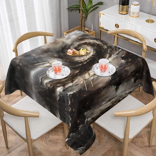 POEZJZW Quadratische Tischdecke mit Meereswirbeln, bedruckt, für Esstische im Innen- und Außenbereich, Esstische, Partys, Terrassen, 137 x 137 cm POEZJZW Quadratische Tischdecke mit Meereswirbeln, bedruckt, für Esstische im Innen- und Außenbereich, Esstische, Partys, Terrassen, 137 x 137 cm von POEZJZW