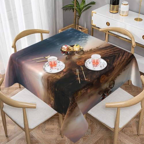 POEZJZW Quadratische Tischdecke mit Motocross-Motiv, für Esstische im Innen- und Außenbereich, Esstische, Partys, Terrassen, 152,4 x 152,4 cm POEZJZW Quadratische Tischdecke mit Motocross-Motiv, für Esstische im Innen- und Außenbereich, Esstische, Partys, Terrassen, 152,4 x 152,4 cm von POEZJZW