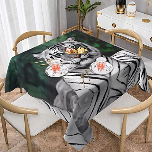 POEZJZW Quadratische Tischdecke mit niedlichem Leopardenmuster, für Esstische im Innen- und Außenbereich, Esstische, Partys, Terrassen, 152,4 x 152,4 cm POEZJZW Quadratische Tischdecke mit niedlichem Leopardenmuster, für Esstische im Innen- und Außenbereich, Esstische, Partys, Terrassen, 152,4 x 152,4 cm von POEZJZW
