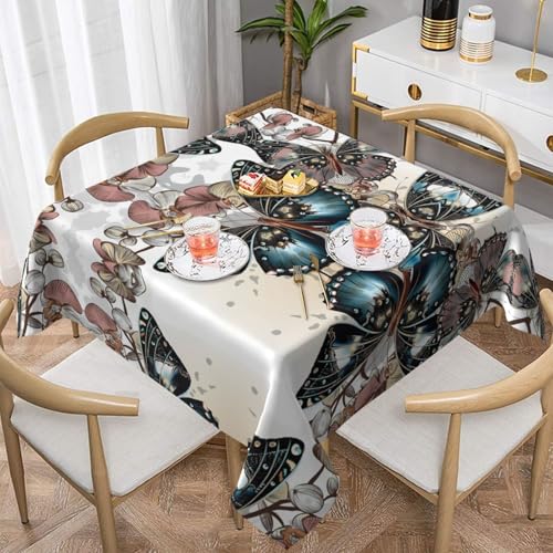 POEZJZW Schöne Schmetterlinge, bedruckte quadratische Tischdecke, für Esstische im Innen- und Außenbereich, Esstische, Partys, Terrassen, 152,4 x 152,4 cm, 1 Stück POEZJZW Schöne Schmetterlinge, bedruckte quadratische Tischdecke, für Esstische im Innen- und Außenbereich, Esstische, Partys, Terrassen, 152,4 x 152,4 cm, 1 Stück von POEZJZW