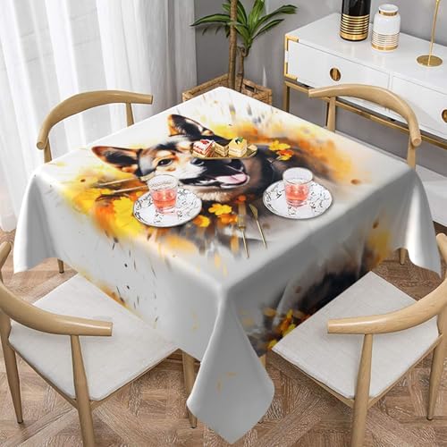 POEZJZW Shiba Inu Tischdecke, bedruckt, quadratisch, dekorativ, für Esstische im Innen- und Außenbereich, Esstische, Partys, Terrassen, 152,4 x 152,4 cm POEZJZW Shiba Inu Tischdecke, bedruckt, quadratisch, dekorativ, für Esstische im Innen- und Außenbereich, Esstische, Partys, Terrassen, 152,4 x 152,4 cm von POEZJZW
