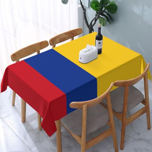 POEZJZW Tischdecke, Motiv: Flagge von Kolumbien, 137,2 x 183,9 cm, rechteckige Tischdecke für Zuhause, Küche, Esszimmer, Partys, Terrassen POEZJZW Tischdecke, Motiv: Flagge von Kolumbien, 137,2 x 183,9 cm, rechteckige Tischdecke für Zuhause, Küche, Esszimmer, Partys, Terrassen von POEZJZW