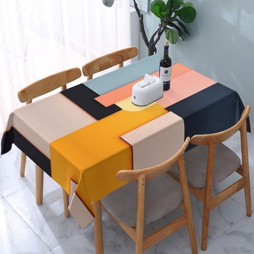 POEZJZW Tischdecke, unregelmäßige Farbblöcke, 137,2 x 183,9 cm, rechteckige Tischdecke für Zuhause, Küche, Esszimmer, Partys, Terrassen POEZJZW Tischdecke, unregelmäßige Farbblöcke, 137,2 x 183,9 cm, rechteckige Tischdecke für Zuhause, Küche, Esszimmer, Partys, Terrassen von POEZJZW