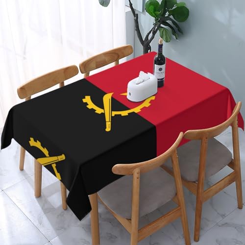 POEZJZW Tischdecke mit Angola-Flagge, rechteckig, 137,2 x 183,9 cm, für Zuhause, Küche, Esszimmer, Partys, Terrassen POEZJZW Tischdecke mit Angola-Flagge, rechteckig, 137,2 x 183,9 cm, für Zuhause, Küche, Esszimmer, Partys, Terrassen von POEZJZW