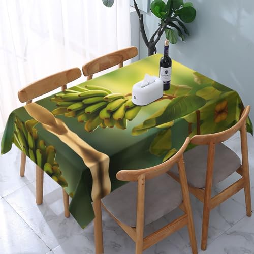 POEZJZW Tischdecke mit Bananenbaum-Muster, rechteckig, für Zuhause, Küche, Esszimmer, Partys, Terrassen, 137,2 x 183,9 cm POEZJZW Tischdecke mit Bananenbaum-Muster, rechteckig, für Zuhause, Küche, Esszimmer, Partys, Terrassen, 137,2 x 183,9 cm von POEZJZW