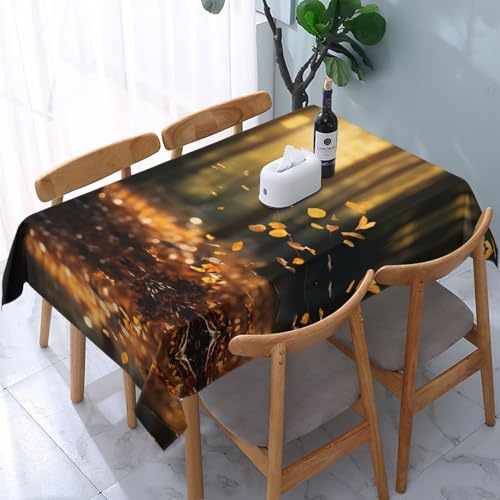 POEZJZW Tischdecke mit Blättern, rechteckig, für Zuhause, Küche, Esszimmer, Partys, Terrassen, 137,2 x 183,9 cm POEZJZW Tischdecke mit Blättern, rechteckig, für Zuhause, Küche, Esszimmer, Partys, Terrassen, 137,2 x 183,9 cm von POEZJZW