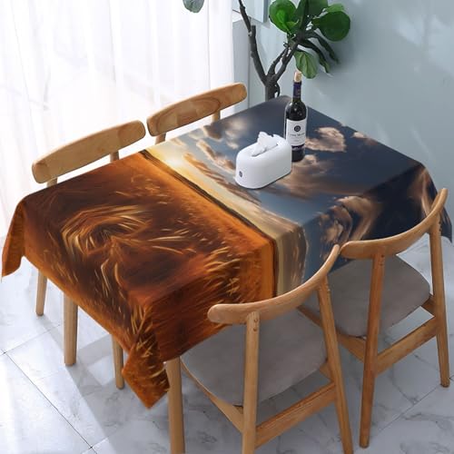 POEZJZW Tischdecke mit Hirse-Muster, rechteckig, für Zuhause, Küche, Esszimmer, Partys, Terrassen, 137,2 x 183,9 cm POEZJZW Tischdecke mit Hirse-Muster, rechteckig, für Zuhause, Küche, Esszimmer, Partys, Terrassen, 137,2 x 183,9 cm von POEZJZW