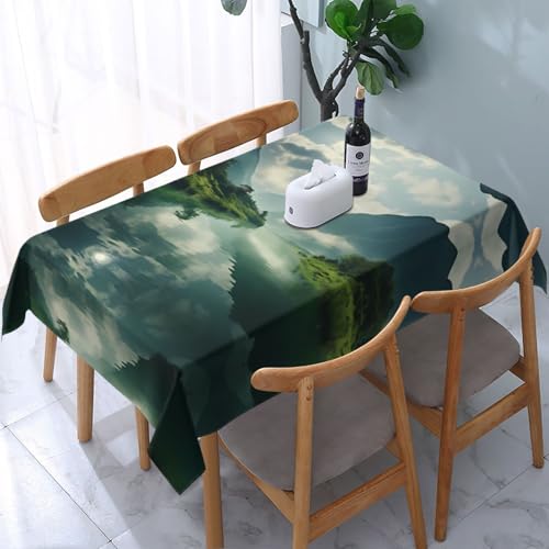 POEZJZW Tischdecke mit Landschaftsmuster, rechteckig, 137,2 x 183,9 cm, für Zuhause, Küche, Esszimmer, Partys, Terrassen POEZJZW Tischdecke mit Landschaftsmuster, rechteckig, 137,2 x 183,9 cm, für Zuhause, Küche, Esszimmer, Partys, Terrassen von POEZJZW