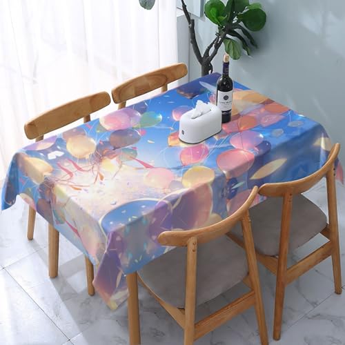 POEZJZW Tischdecke mit Luftballon-Muster, rechteckig, für Zuhause, Küche, Esszimmer, Partys, Terrassen, 137,2 x 183,9 cm POEZJZW Tischdecke mit Luftballon-Muster, rechteckig, für Zuhause, Küche, Esszimmer, Partys, Terrassen, 137,2 x 183,9 cm von POEZJZW
