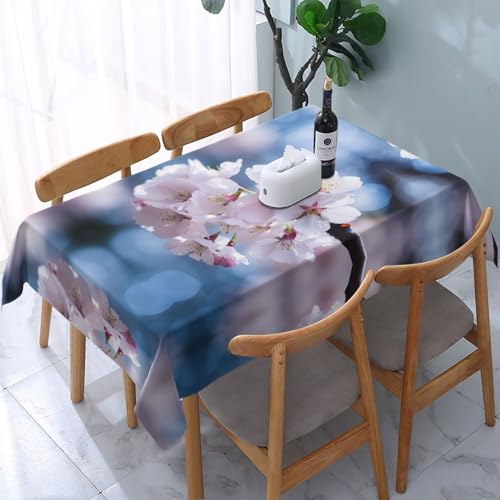 POEZJZW Tischdecke mit japanischem Nationalblumenmuster, rechteckig, für Zuhause, Küche, Esszimmer, Partys, Terrassen, 137,2 x 183,9 cm POEZJZW Tischdecke mit japanischem Nationalblumenmuster, rechteckig, für Zuhause, Küche, Esszimmer, Partys, Terrassen, 137,2 x 183,9 cm von POEZJZW