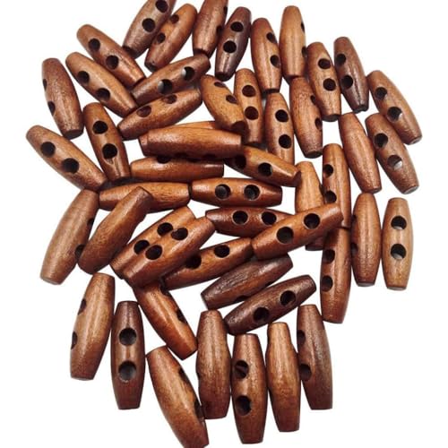 100 Stück Holzknöpfe aus echtem Oliven Holz Knebel Toggle oval europäische Fertigung Holz Knöpfe, Naturknöpfe 2 Löcher Nähknöpfe für Kleidungsdekor 100 Stück Holzknöpfe aus echtem Oliven Holz Knebel Toggle oval europäische Fertigung Holz Knöpfe, Naturknöpfe 2 Löcher Nähknöpfe für Kleidungsdekor von POFET