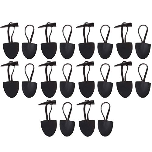 POFET 10 Sätze Horn PU Leder Kippknopfverschlüsse für Mantel Jacke Duffle DIY Handmade Craft - Schwarz, Kleidungsersatzbutton Harz-Knopf Nähtaste,16x4cm von POFET