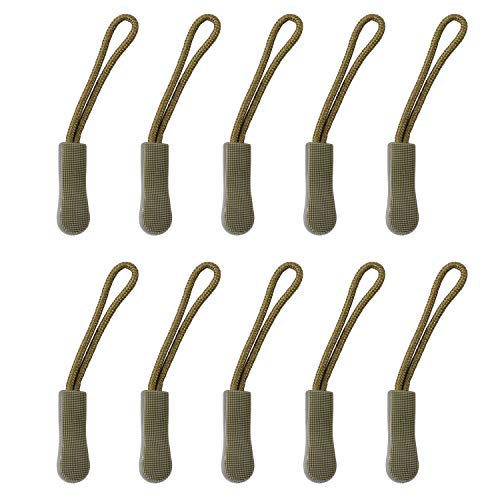 POFET 10 Stück Zip Tags Cord Pulls Zipper Extension Zip Slider Grün von POFET