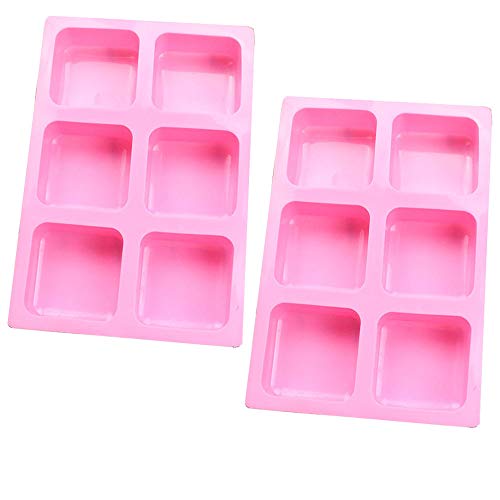POFET 2 Stück Seifenformen Silikon, Seifenform Silikonform Rechteckig, Silikonformen Seife Hausgemachte Seifenform, für Handarbeit Seife Kuchen Schokolade,Rosa POFET 2 Stück Seifenformen Silikon, Seifenform Silikonform Rechteckig, Silikonformen Seife Hausgemachte Seifenform, für Handarbeit Seife Kuchen Schokolade,Rosa von POFET