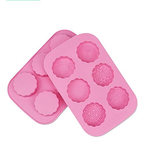 POFET 2 x Seifenformen, 6 Mulden, runde Silikonformen, handgefertigte Seifenformen,Silikon-Seifenformen, Blume, selbstgemachte Seifenform, Muffin, Pudding, Gelee, Käsekuchen POFET 2 x Seifenformen, 6 Mulden, runde Silikonformen, handgefertigte Seifenformen,Silikon-Seifenformen, Blume, selbstgemachte Seifenform, Muffin, Pudding, Gelee, Käsekuchen von POFET