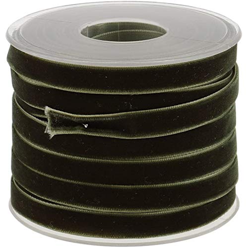 POFET 20 Yard 10mm breite Samtbandrolle für Basteldekoration - Grün POFET 20 Yard 10mm breite Samtbandrolle für Basteldekoration - Grün von POFET