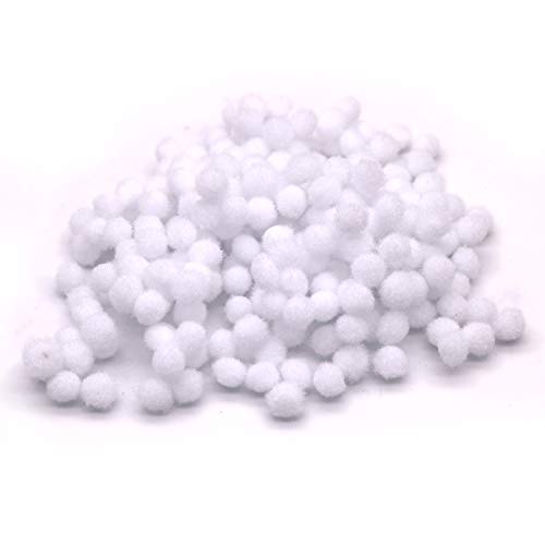 POFET 2000pcs 6mm Pom Poms für Hobbybedarf und DIY Creative Crafts Dekorationen Weiß von POFET