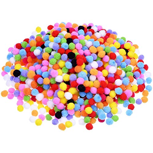 POFET 2000pcs 6mm Pom Poms für Hobbybedarf und DIY Creative Crafts Dekorationen, verschiedene Farben von POFET