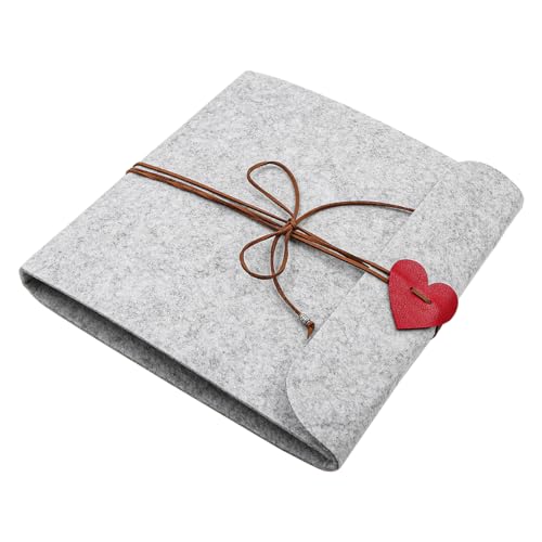 POFET 30 Blatt DIY Fotoalbum mit Schreibfläche, Filzeinband Foto Scrapbook, Erinnerungsbuch Handgefertigte DIY-Alben Selbstklebendes Fotoalbum (24.5 * 23 cm) von POFET