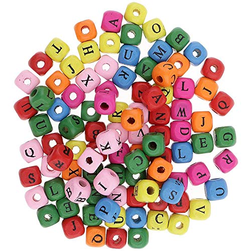 POFET 300 Stück 10mm Holzwürfel Brief Perlen Quadratische Holzperlen für DIY Handwerk Schmuck Herstellung Kinderspielzeug POFET 300 Stück 10mm Holzwürfel Brief Perlen Quadratische Holzperlen für DIY Handwerk Schmuck Herstellung Kinderspielzeug von POFET