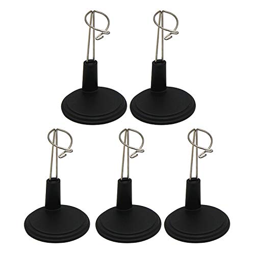 POFET 5 Stück schwarzer Verstellbarer Puppenständer für 4-6 Zoll amerikanische Puppen und Babypuppen Displayhalter POFET 5 Stück schwarzer Verstellbarer Puppenständer für 4-6 Zoll amerikanische Puppen und Babypuppen Displayhalter von POFET