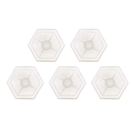 POFET 5pcs Silikonform Untersetzer Epoxidharz Formen, Silikonform Teller Hexagon, Silikonform Tablett, Silikonformen Gießformen für DIY Tablett Obsttablett Kunsthandwerk Heimdekoration von POFET