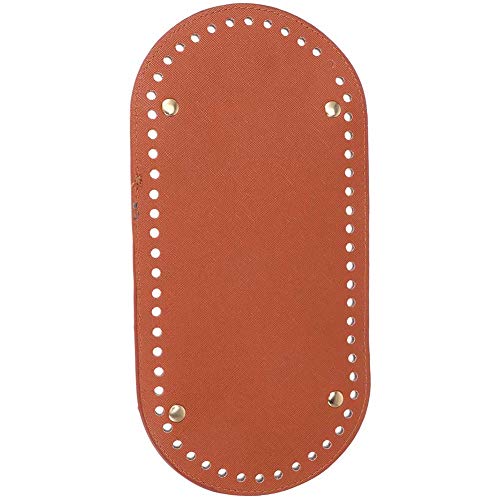 POFET DIY Stricken Häkeln Taschen Pu Leder Handtasche Bottom Shaper Pad Webtaschen für handgefertigte DIY Tasche Zubehör 25x12x0,4cm Braun von POFET