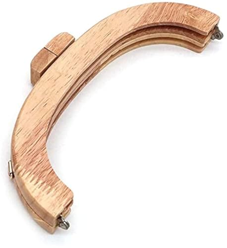POFET Dekorativer Griff Runde runde Holzgriffe für handgefertigte Taschenhandtaschen Geldbörsengriffe Ersatzwerkzeug DIY Handgemachtes Zubehör Mit Ohrschloss - Holzfarbe POFET Dekorativer Griff Runde runde Holzgriffe für handgefertigte Taschenhandtaschen Geldbörsengriffe Ersatzwerkzeug DIY Handgemachtes Zubehör Mit Ohrschloss - Holzfarbe von POFET