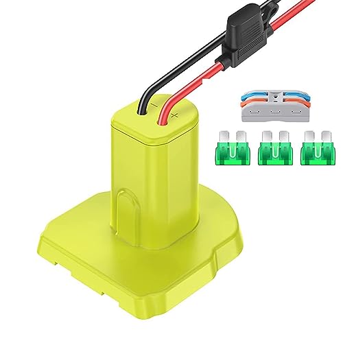 POFET Power Wheel-Adapter mit Sicherungs-Stromanschluss für Ryobi 18V Akku, RC-Auto, Robotik, RC-Truck, Heimwerkerarbeiten für 18V-P100-P102 usw. Li-Ionen- und NI-CD-Akku POFET Power Wheel-Adapter mit Sicherungs-Stromanschluss für Ryobi 18V Akku, RC-Auto, Robotik, RC-Truck, Heimwerkerarbeiten für 18V-P100-P102 usw. Li-Ionen- und NI-CD-Akku von POFET