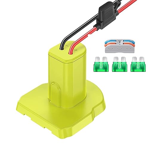 POFET Power Wheel-Adapter mit Sicherungs-Stromanschluss für Ryobi 18V Akku, RC-Auto, Robotik, RC-Truck, Heimwerkerarbeiten für 18V-P100-P102 usw. Li-Ionen- und NI-CD-Akku von POFET