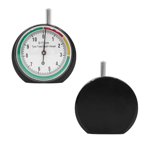 POFET Reifen Profilmesser, Farbcodierter Profiltiefenmesser für Reifen in MM Zifferblatt,Reifenprofiltiefenmesser Reifen Profiltiefe Messen,Profi für Motorrad, Auto, LKW (0–11 mm) von POFET