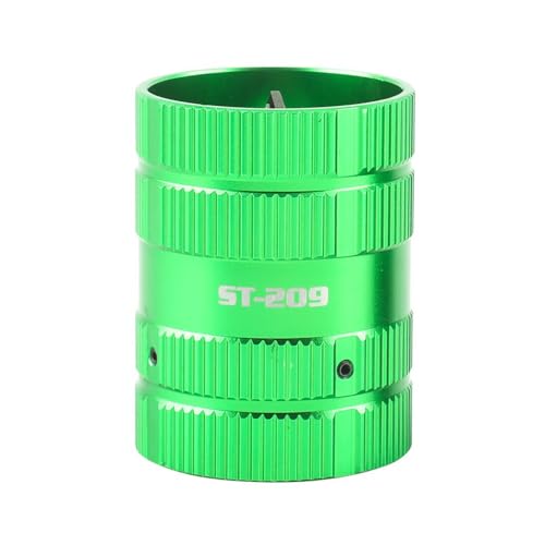 POFET Rohrreibahle, Entgratungswerkzeug aus Aluminiumlegierung, universelle interne und Externe Entgratungsreibahle 6–38 mm für Kunststoff, Kupferrohr, Metall, Holz (grün) von POFET
