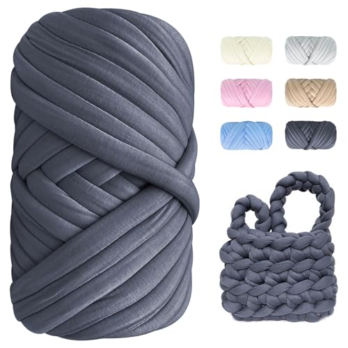 Dicke Wolle zum Handstricken - 500g Länge ca 25m Chunky Yarn Wolle zum Armstricken DIY XXL Dick Wolle Weiches Flauschige Strickgarn Dickes Garn Dicke Wolle zum Häkeln für Decke, Tasche, Kissen Dicke Wolle zum Handstricken - 500g Länge ca 25m Chunky Yarn Wolle zum Armstricken DIY XXL Dick Wolle Weiches Flauschige Strickgarn Dickes Garn Dicke Wolle zum Häkeln für Decke, Tasche, Kissen von POFIBO
