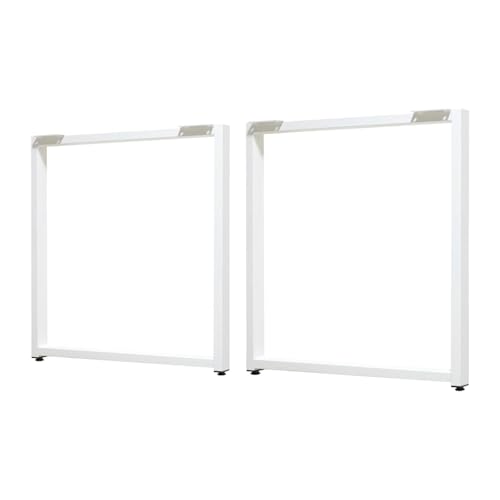 2 Stück Tischbeine aus Metall, Möbelbeine, strapazierfähig, breit, Industriedesign, Schreibtischbeine, Esstischbeine for Couchtische, Bänke, Schwarz(White) von POGHYD