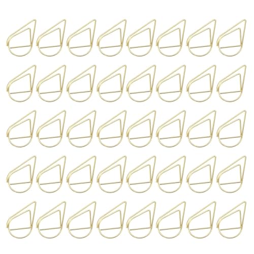 200 Stück Büroklammern Klein Gold Tropfen Büroklammer Wasser Tropfen Form Metall Papierklammern,Goldene Paper Clips zum Sortieren und Organisieren von Papieren für Buch,Memo,Papier,Poster 200 Stück Büroklammern Klein Gold Tropfen Büroklammer Wasser Tropfen Form Metall Papierklammern,Goldene Paper Clips zum Sortieren und Organisieren von Papieren für Buch,Memo,Papier,Poster von POHOVE